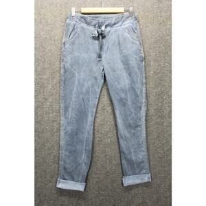 Gigi Moda Caterina cotton drawstring pants mineral wash blue